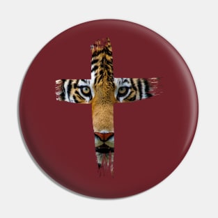 Tiger In A Cross Pin