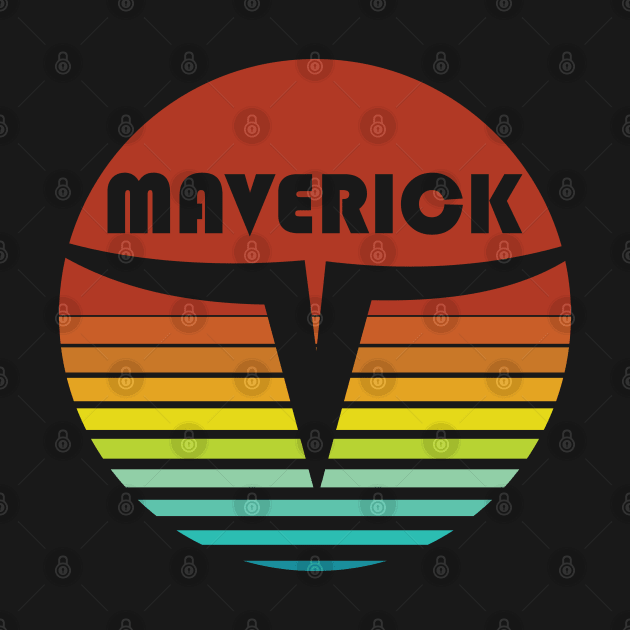 Maverick Retro Sunset by Be More Designs