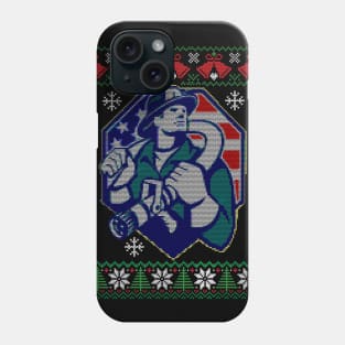 Xmas Firefighter Ugly Sweater Style Funny Xmas Gift Phone Case