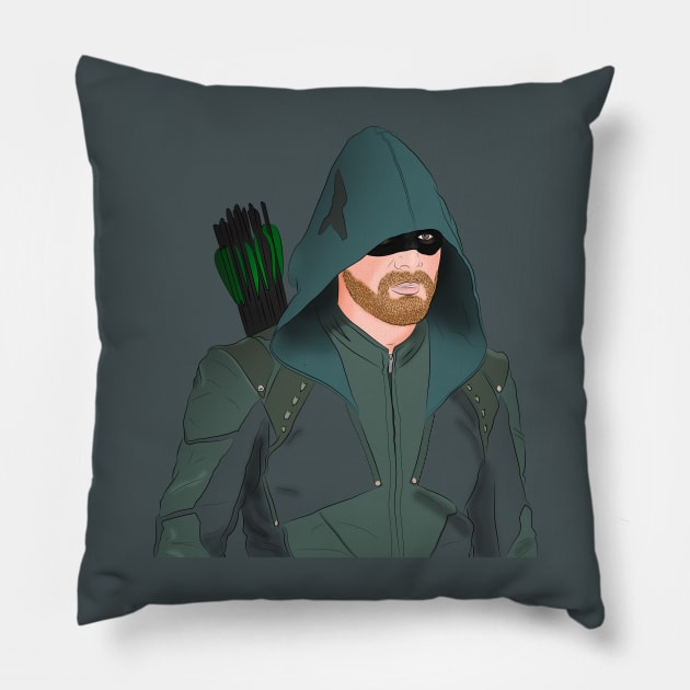 Hooded Vigilante Pillow by PhoebeP