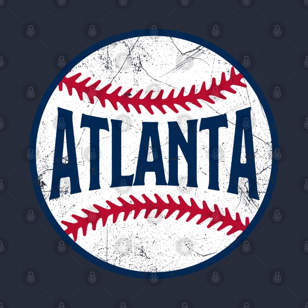 Atlanta Retro Baseball - Navy by KFig21