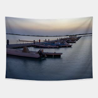 Sunset and Jetty Tapestry