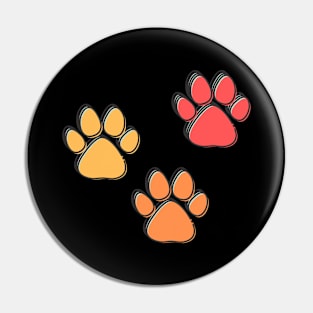 Paws colorful Pin