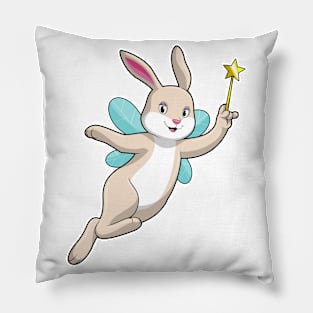 Rabbit as Fairy with Magic wand Pillow