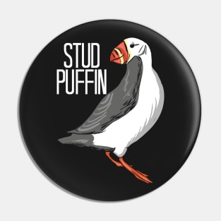 SEABIRD: Stud Puffin funny animal shirt gift Pin