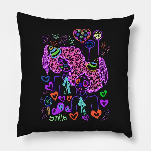 Princess Clowns Pillow by EwwGerms