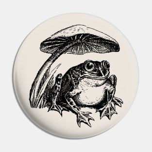 A Nature-Inspired Wonderland of Fantasy, Frogs and Fungi in Grunge and Goblincore Land Pin