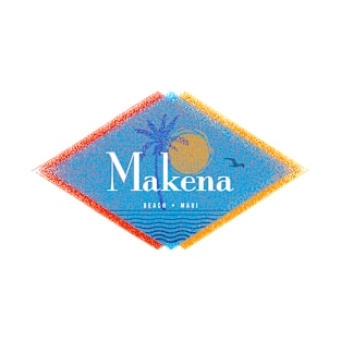 Makena Beach, Maui Retro Mid Century Style T-Shirt
