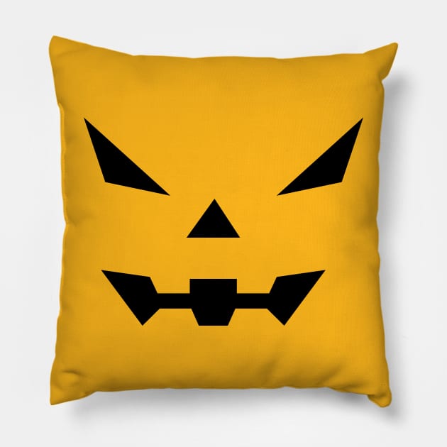 Spooky Vampire Halloween Pumpkin Face Pillow by DesignWood Atelier