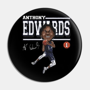 Anthony Edwards Minnesota Cartoon Pin