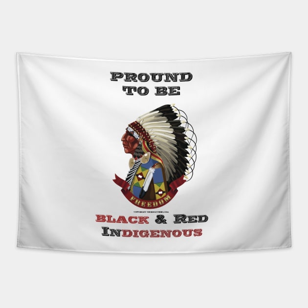 Proud To Be Black & Red Indigenous Tapestry by The Binay Tribal Products