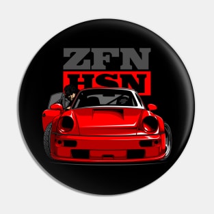 Porsche 911 964 RWB - PAPAYA STREETART Pin