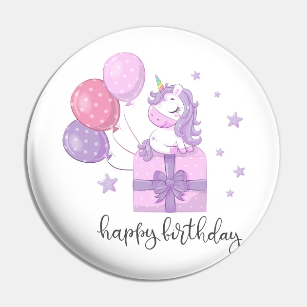 happy birthday greeting card with unicorn Pin by Tshirt lover 1