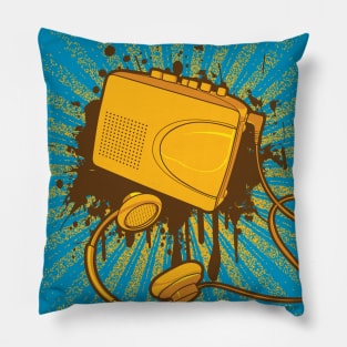 Cassette tape music player Pillow