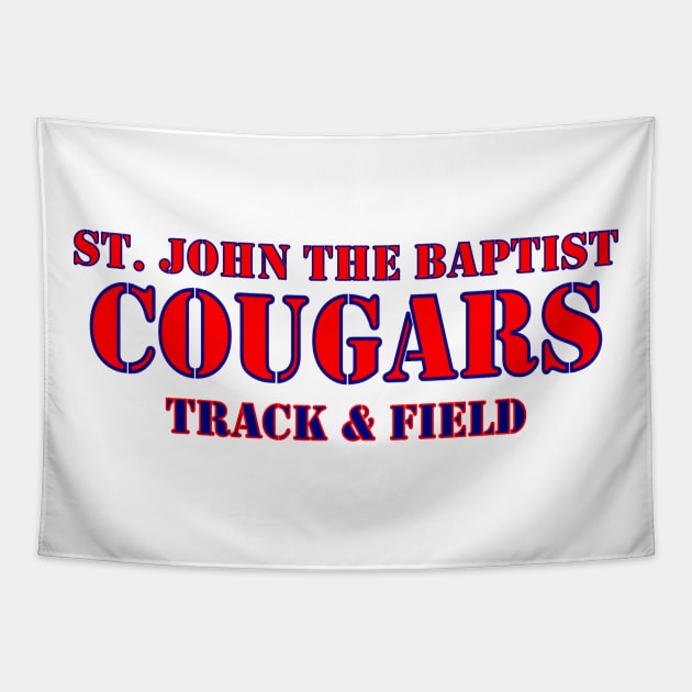 St. John the Baptist COUGARS Track & Field Track Tapestry TeePublic