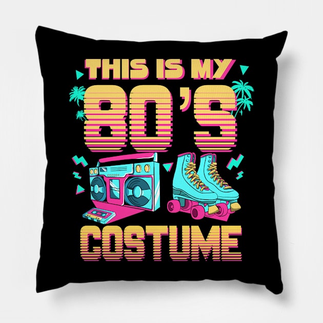 This is my 80s Costume 80s Retro Vintage 80s Bro 1980s Party Pillow by MerchBeastStudio
