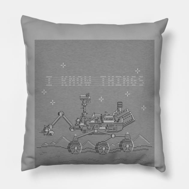 ASCII Mars Rover Pillow by OmarFeliciano_PrimitiveTool