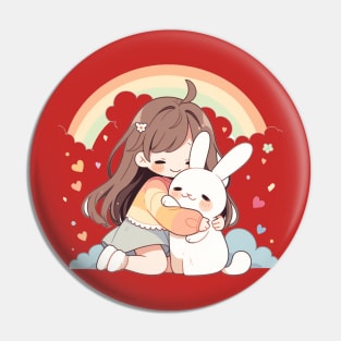 girl rabbit Pin