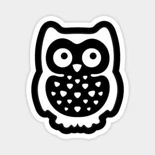 Black & White Owl Magnet