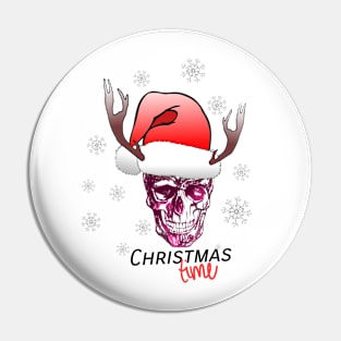 Christmas skull Pin