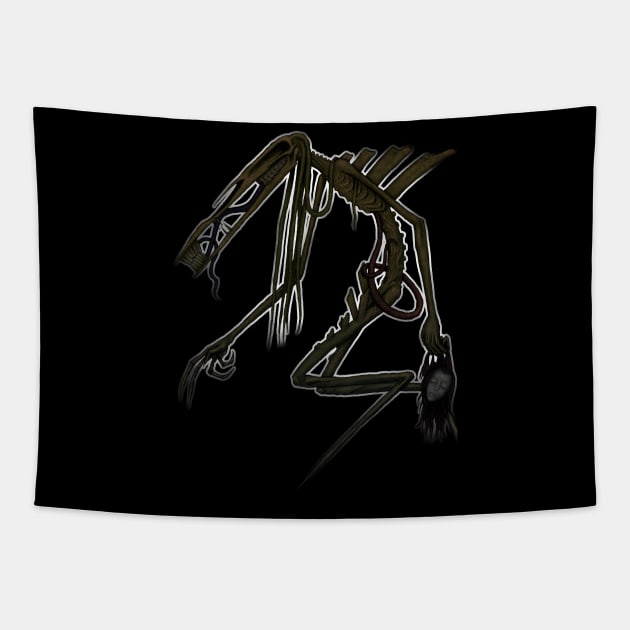 Koxix Annelidosteofid (with outline) Tapestry by Exuvia