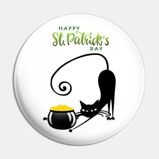 St Patrick's cat Pin