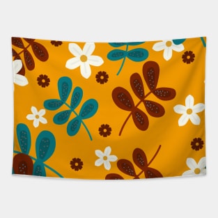 Flowers & Leaves Summer Pattern Tapestry