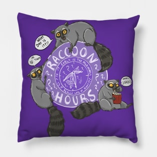 Raccoon Hours Pillow