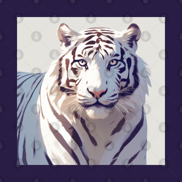 Beautiful White Tiger by Spaceboyishere