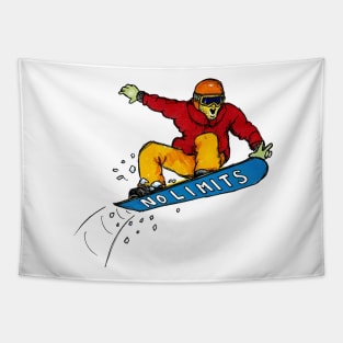 No limits snowboarder Tapestry