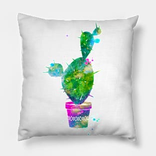 Cactus Watercolor Painting 1 Pillow