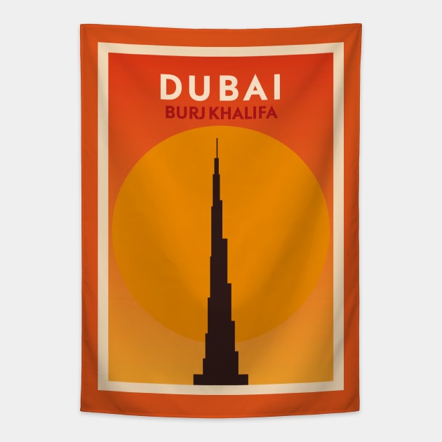 Dubai Burj Khalifa Tapestry by kursatunsal