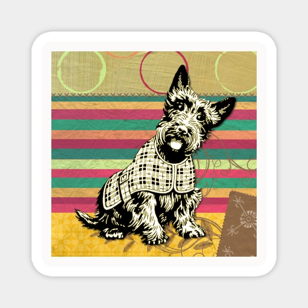 Scottish Terrier Neck Gator Scotty Dog Magnet by DANPUBLIC