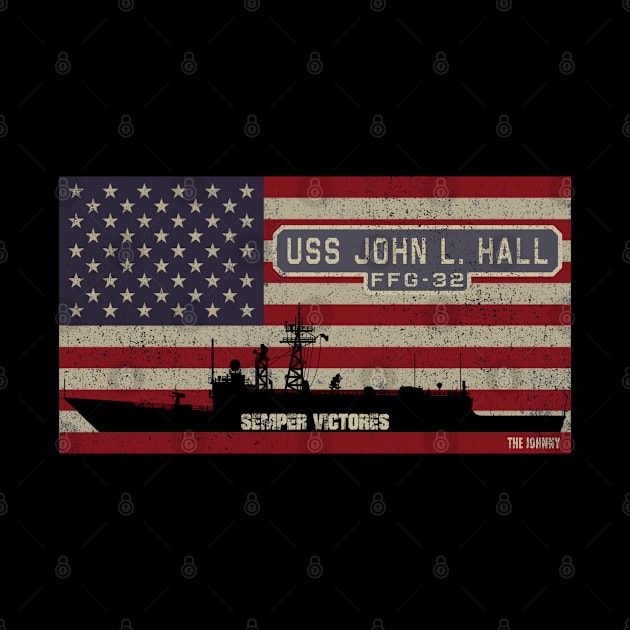 John L Hall FFG-32 Frigate Ship USA American Flag Gift by Battlefields