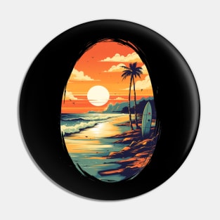 Surfin Sunset Pin