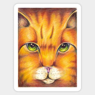 Firestar Warriors Headshot Sticker for Cat Lovers & Warrior Cats