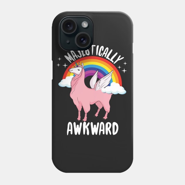 Majestically Awkward Llama Unicorn Phone Case by Eugenex