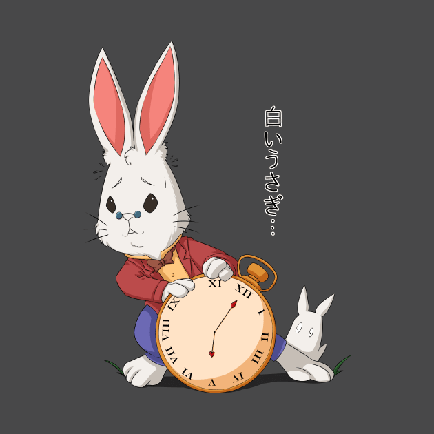 White Rabbit Running Late by Aki-