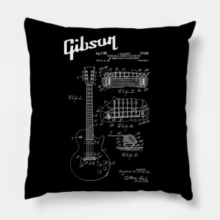 Guitar Les Paul White Patent Pillow