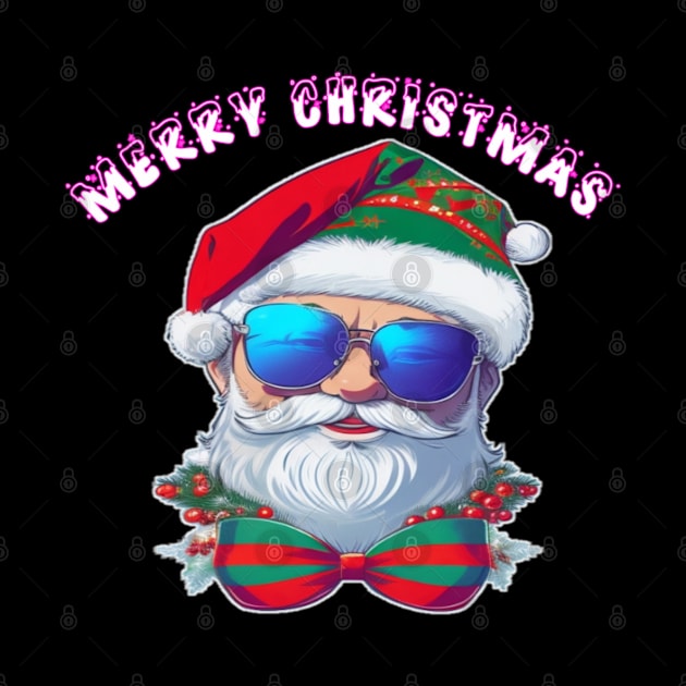 cute Santa Claus in sunglasses by sukhendu.12