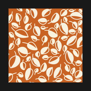 Simple Leaves on Orange T-Shirt