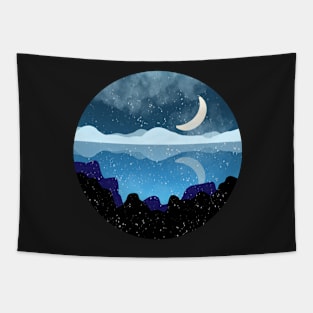 Snowed Moonlight Tapestry