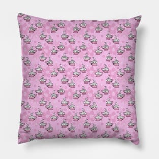 Flower Teacup Pink Pattern Pillow