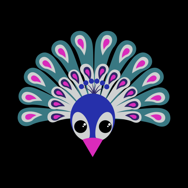 Peacock Kawaii by LovableDuck