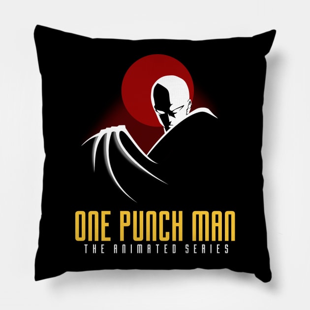 One Punch Animated Series Pillow by Apgar Arts