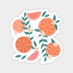 Floral Citrus in Pink Magnet