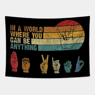 can be anything hand world Tapestry