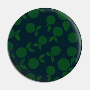 Tangerine pattern - green and blue Pin