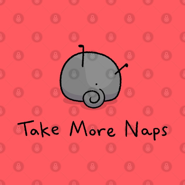 Pug Wisdom: Take More Naps - black pug by Inkpug