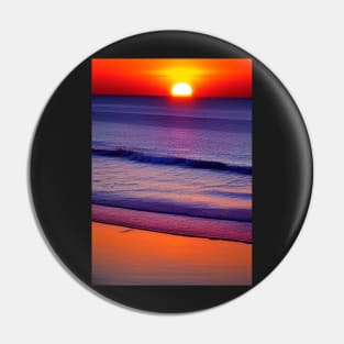 STUNNING OCEAN SUNSET PURPLE TOUCHING THE SAND Pin